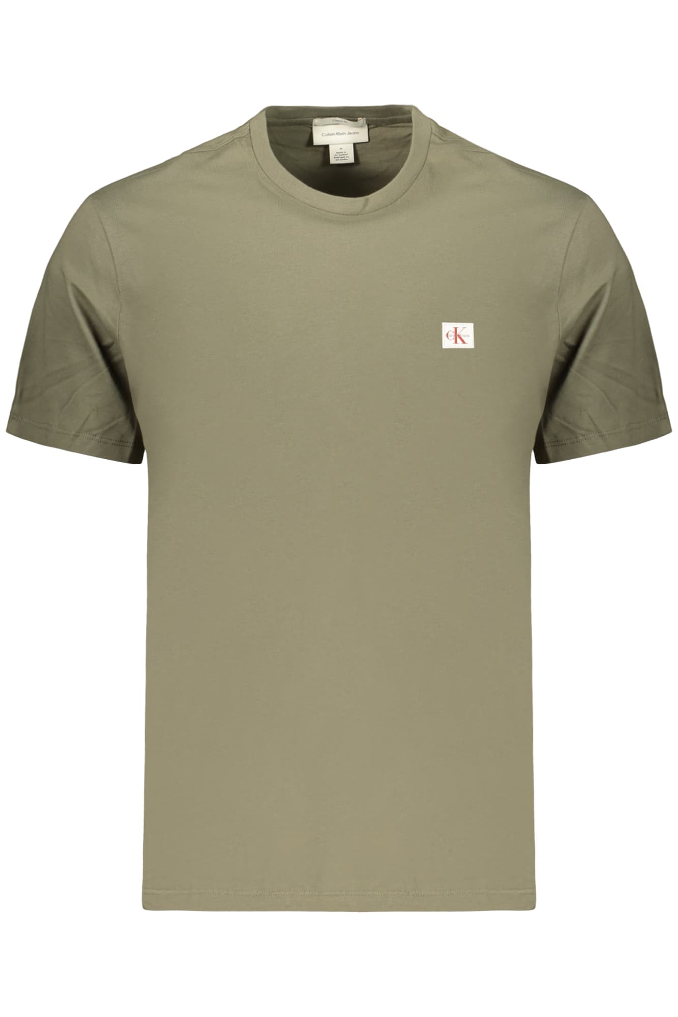 CALVIN KLEIN T-SHIRT MANICHE CORTE UOMO VERDE