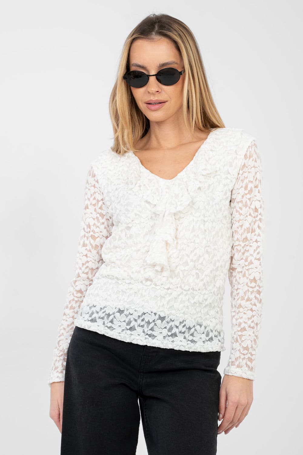 Top in pizzo model 223842 Rue Paris