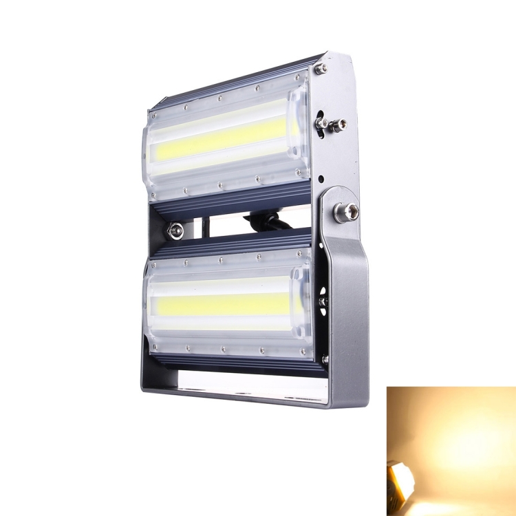 100W 10000LM IP65 Waterproof Aluminum Casing COB LED Linear Floodlight Lamp, AC 100-240V(Warm White)