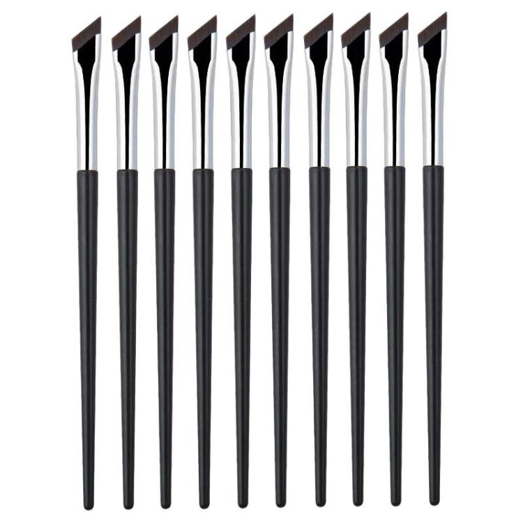 10pcs Angled Ultra-Fine Eyeliner Brush Aegyo-Sal Detail Makeup Brush, Style: Blade