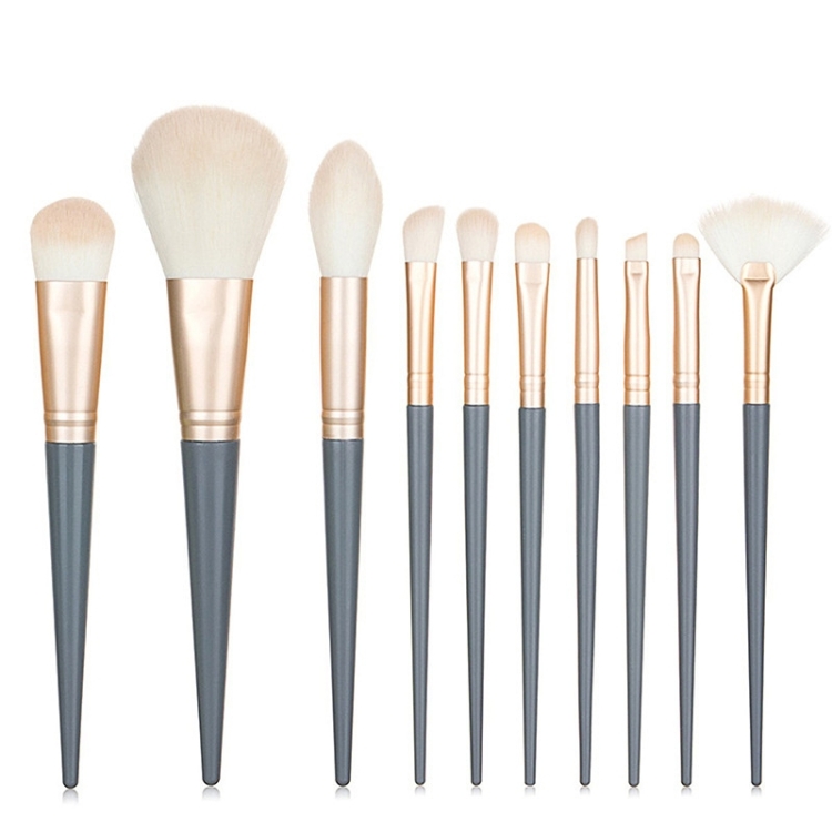 10pcs Beauty Brush Milk Blue Color Non-shedding Makeup Brush Set