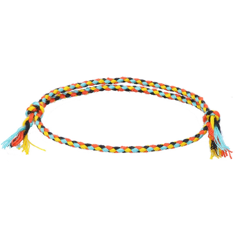 10pcs /Pack 1010-89 Four-strand Colorful Braided Rope Adjustable Bracelet(12)
