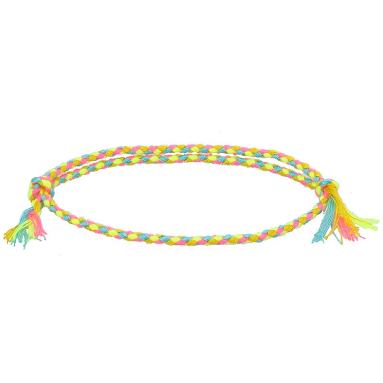 10pcs /Pack 1010-89 Four-strand Colorful Braided Rope Adjustable Bracelet(26)