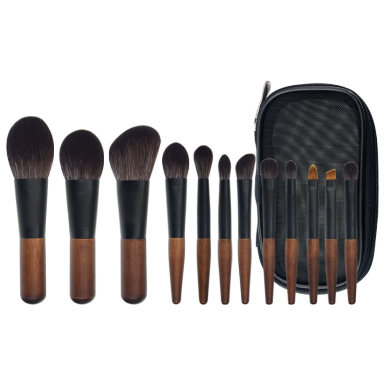 12-in-1 Mini Cosmetic Brush Short Handle Powder Brush Set Facial Makeup Tool(A Type)