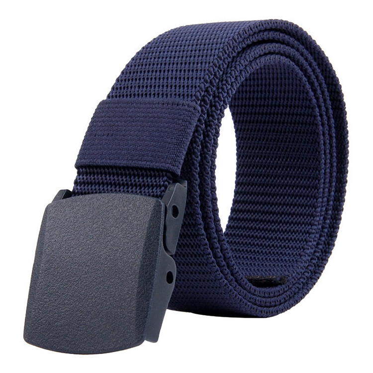 120cm Nylon Fashion Casual Men Belt (Navy Blue)