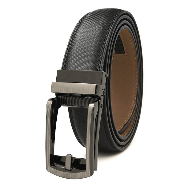 120cm Second Layer Cowhide Men Business Belt Automatic Buckle Belt(Rough Pattern)
