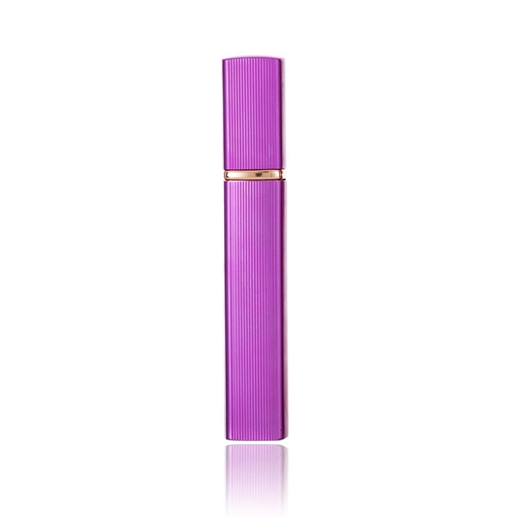 12ml Aluminum Perfume Bottle Metal Discharge Bottle Convenient Travel Square Spray Bottle(Purple)