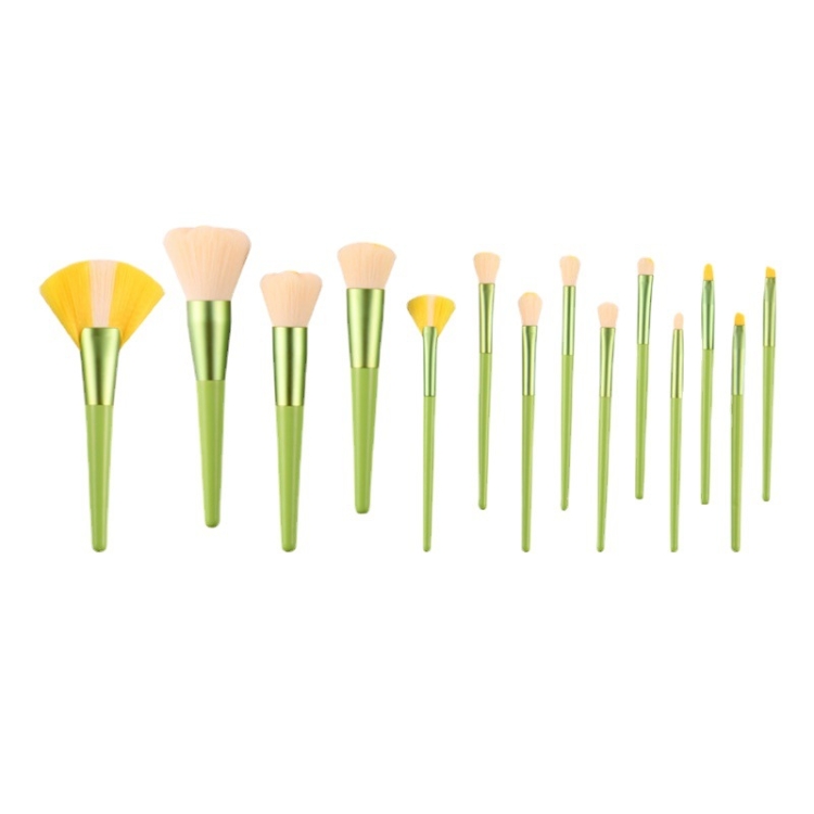 14-In-One Super Soft Hair Beauty Makeup Brush Set Loose Powder Brush Fan-Shaped Highlight Brush Concealer Brush, Style:  OPP Bag