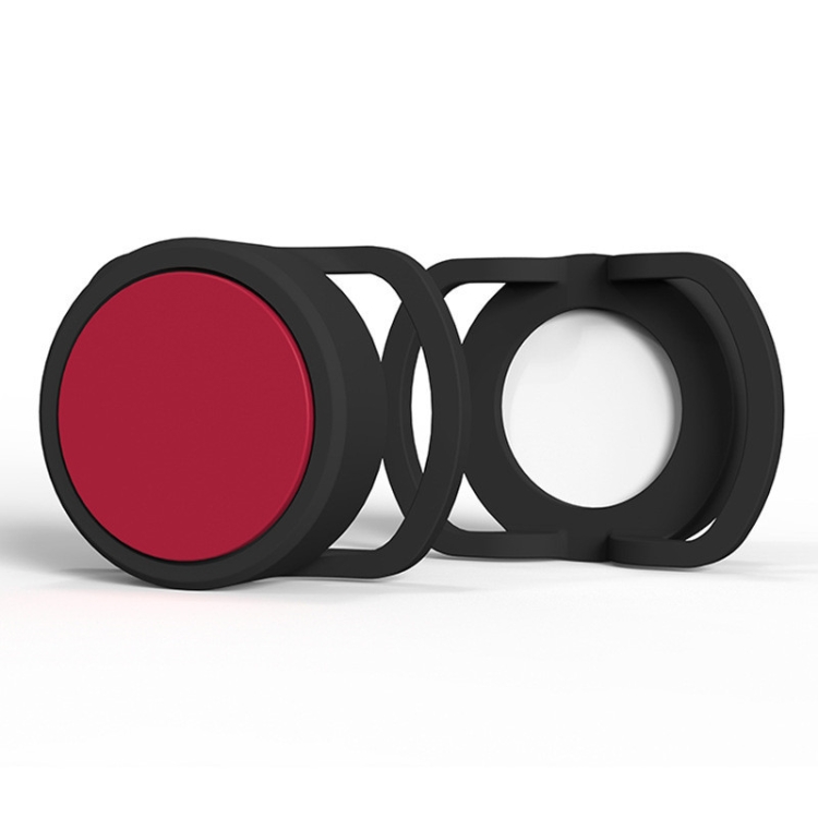 2 PCS  Anti-Lost Tracker Silicone Case for AirTag 2nd Gen / AirTag 1st Gen, Size:  24mm(Black+Red)
