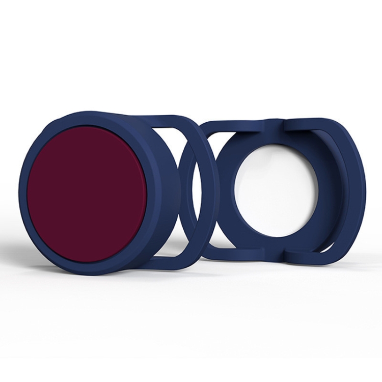 2 PCS  Anti-Lost Tracker Silicone Case for AirTag 2nd Gen / AirTag 1st Gen, Size:  35mm(Midnight Blue+Wine Red)