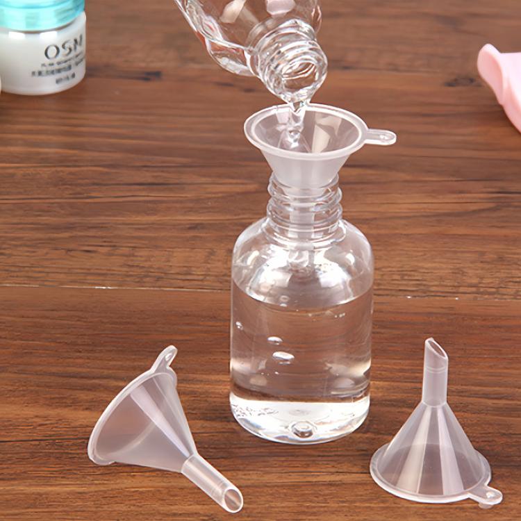 20pcs Mini Funnels For Small Bottles Clear Plastic Tiny Funnel For Filling Essential Oils, Perfume, Travel Toiletries, And Cosmetics, (Semi-transparent)