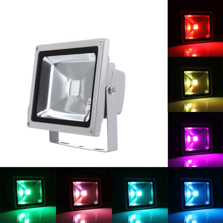 20W 1500LM IP65 Waterproof RGB Floodlight Lamp with Remote Control, AC 110-265V(Colorful Light)