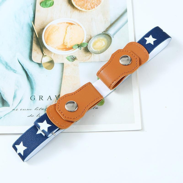 2.5cm Width Children No Buckle Elastic Belt Adjustable Invisible Stretch Belt for Boys and Girls Style 3