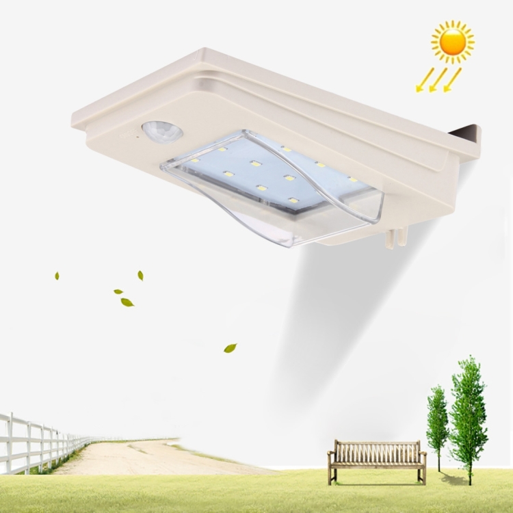 2W 12 LEDs SMD2835 180 LM 6500K White Light Motion Sensor Solar Light Wall Light Outdoor Light with Solar Panel, DC 12V