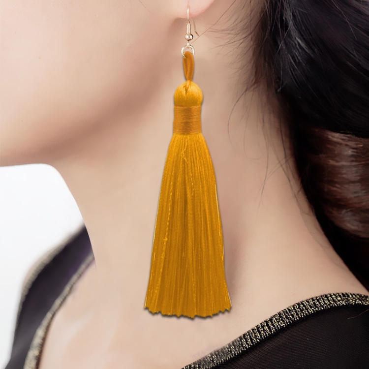 3 Pairs Women Boho Fashion Long Tassel Earrings(coffee)