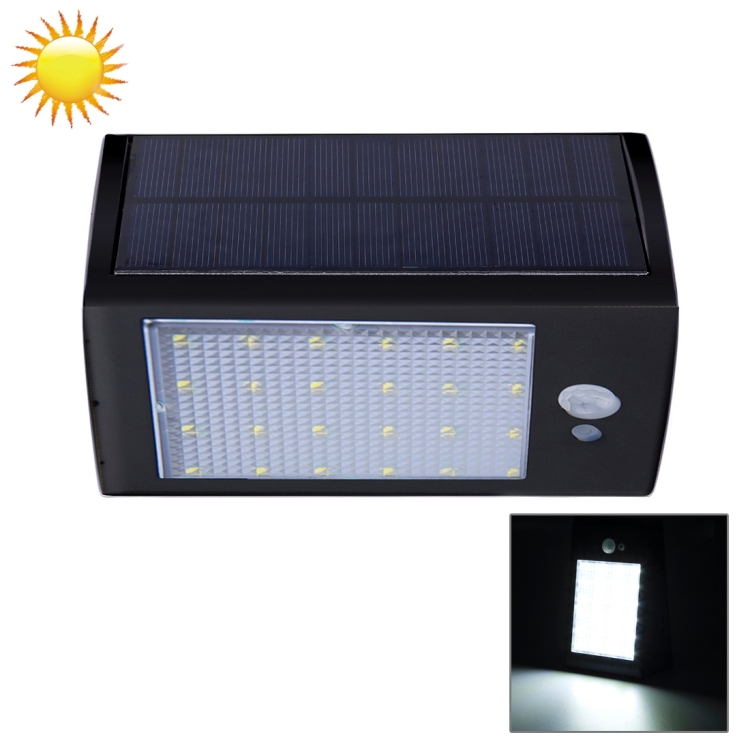 3.2V 2.8W 24 LED White Light Outdoor Solar Motion Sensor Light for Yard / Garden / Home / Driveway / Stairs / Outside Wall