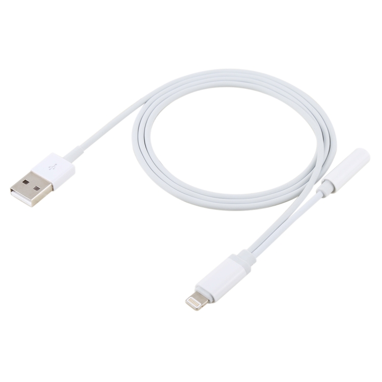 3.5mm & USB to 8 Pin Audio Adapter for iPhone 7 / iPhone 7 Plus / iPhone 6 / iPhone 6s Plus, Not Support iOS 10.3.1 or Above Mobile Phones, Length: About 20cm