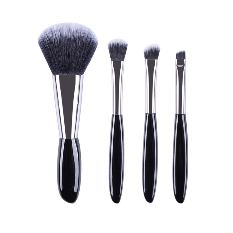 4 In 1 Black Pebbles Makeup Brush Set Eyeshadow Brush Foundation Brush Portable Makeup Brush, Style: Bare Brush