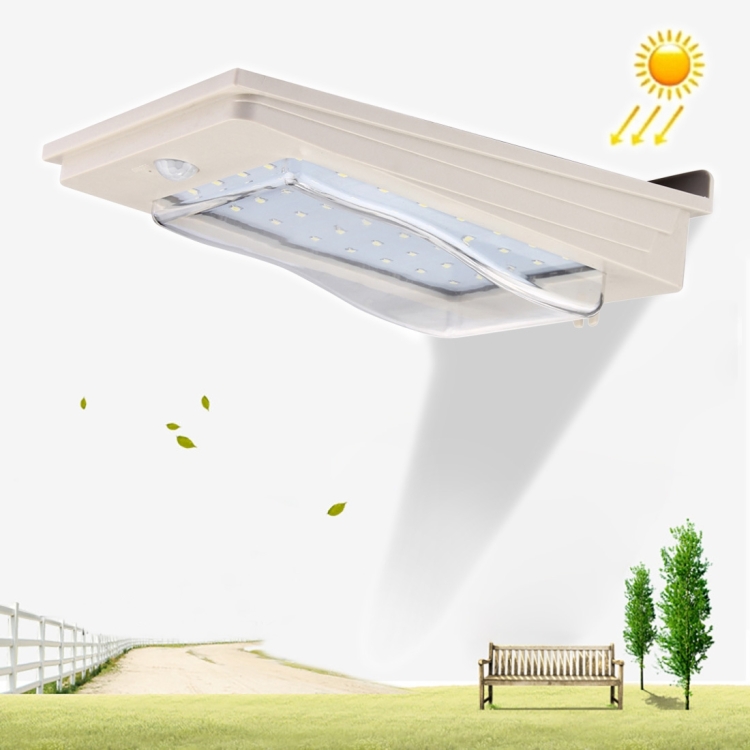 4W 40 LEDs SMD2835 360 LM 6500K White Light Motion Sensor Solar Light Wall Light Outdoor Light with Solar Panel, DC 12V