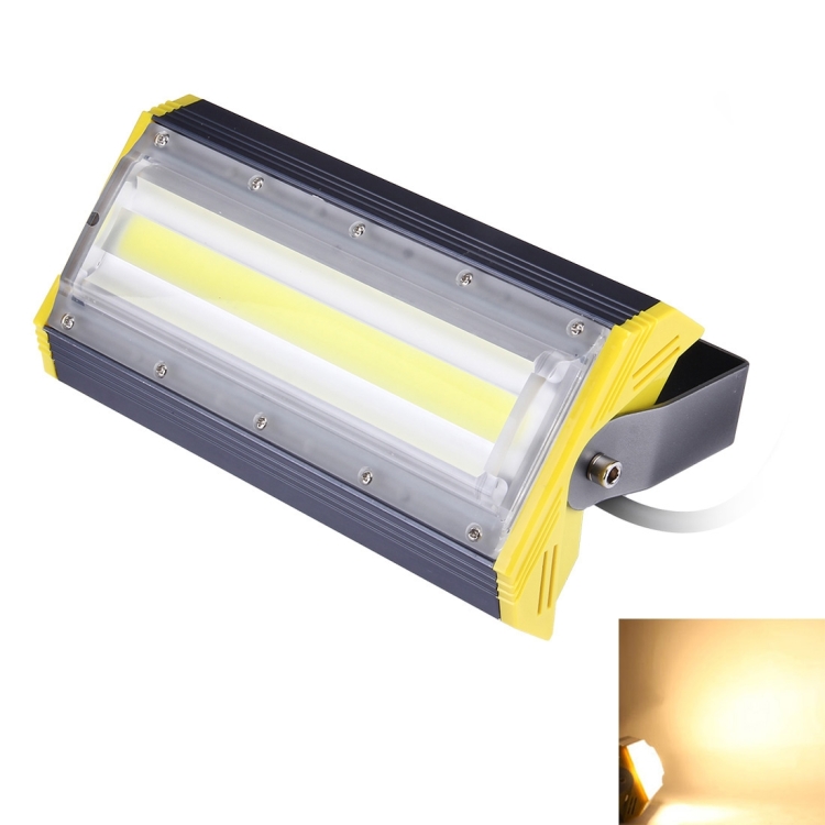 50W 5000LM IP65 Waterproof Aluminum Casing COB LED Linear Floodlight Lamp, AC 85-256V(Warm White)