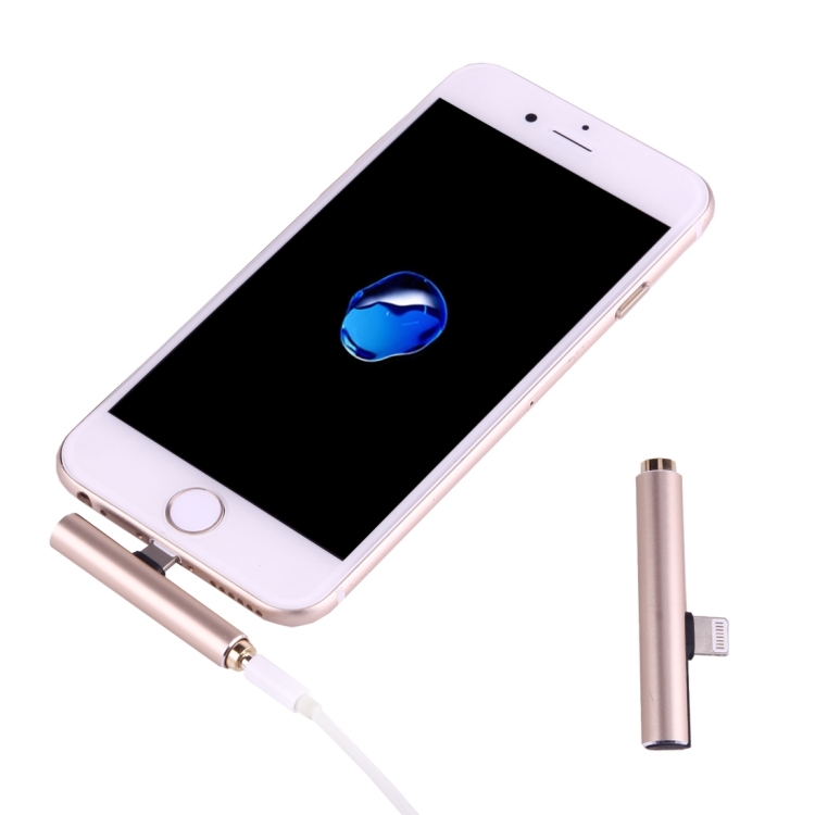 8 Pin Male to 3.5mm Female Earphone Audio Adapter for iPhone 7 & 7 Plus & 6s & 6s Plus & 6 & 6 Plus & SE & 5S & 5, iPad, iPod(Gold)