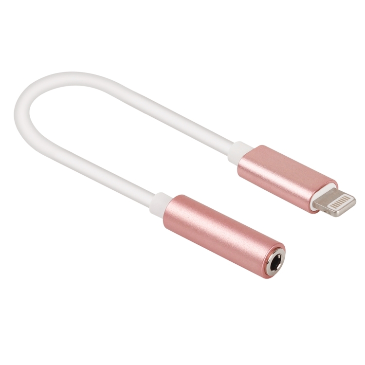 8 Pin to 3.5mm Audio Adapter for iPhone 7 & 7 Plus, Not Support iOS 10.3.1 or Above Mobile Phones, Length: About 12cm(Rose Gold)