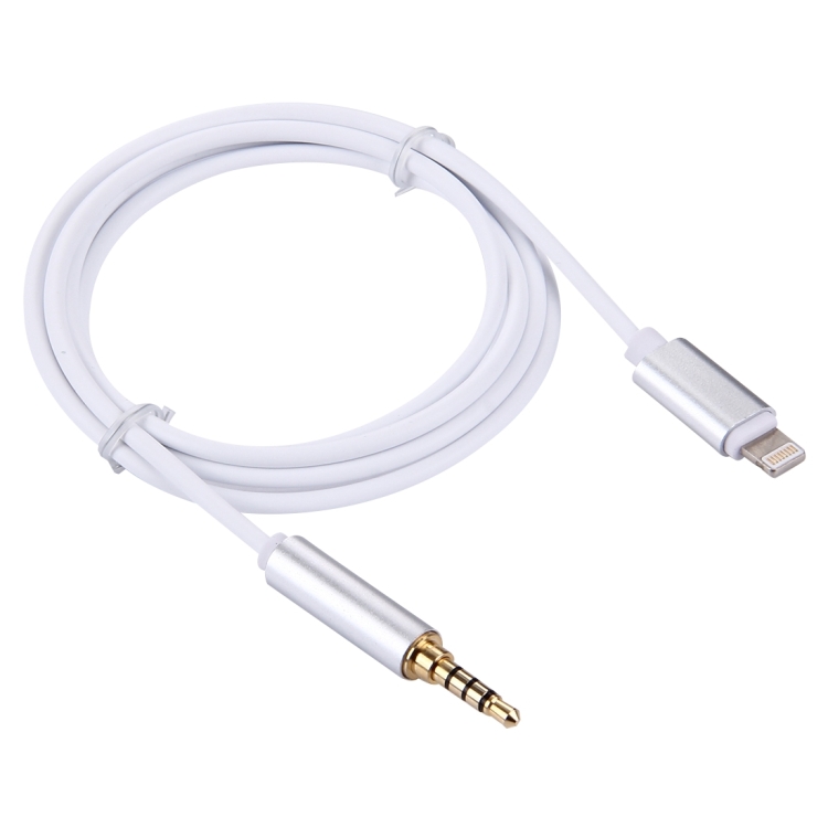8 Pin to 3.5mm Audio AUX Cable for iPhone 7 / iPhone 7 Plus / iPhone 6 & 6s / iPhone 6 Plus & 6s Plus, Not Support iOS 10.3.1 or Above Mobile Phones, Length: About 1m(White)