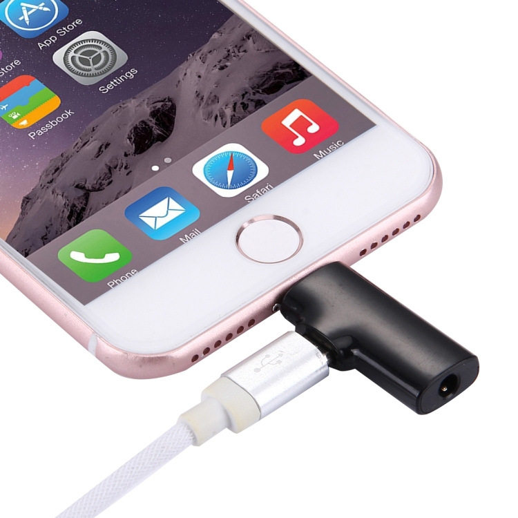 8 Pin to Micro USB & 3.5mm Headset Converter for iPhone 7 / iPhone 7 Plus / iPhone 6 & 6s / iPhone 6 Plus, Not Support iOS 10.3.1 or Above Mobile Phones(Black)