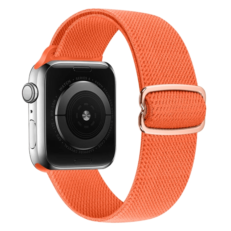 8-shaped Buckle Nylon Watch Band For Apple Watch Ultra 49mm&Watch Ultra 2 49mm / Series 9&8&7 45mm / SE 3&SE 2&6&SE&5&4 44mm / 3&2&1 42mm(Bright Orange)