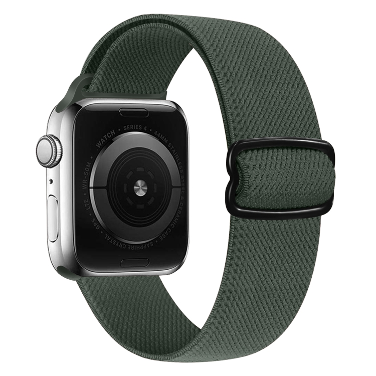 8-shaped Buckle Nylon Watch Band For Apple Watch Ultra 49mm&Watch Ultra 2 49mm / Series 9&8&7 45mm / SE 3&SE 2&6&SE&5&4 44mm / 3&2&1 42mm(Dark Green)