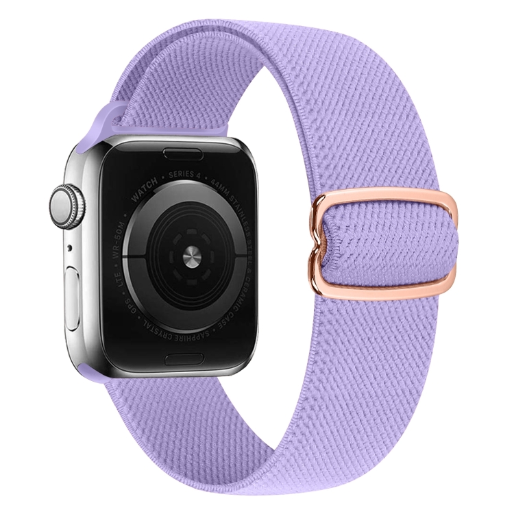 8-shaped Buckle Nylon Watch Band For Apple Watch Ultra 49mm&Watch Ultra 2 49mm / Series 9&8&7 45mm / SE 3&SE 2&6&SE&5&4 44mm / 3&2&1 42mm(Light Purple)