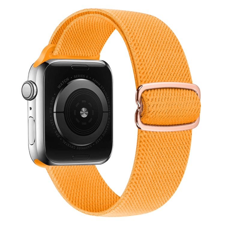 8-shaped Buckle Nylon Watch Band For Apple Watch Ultra 49mm&Watch Ultra 2 49mm / Series 9&8&7 45mm / SE 3&SE 2&6&SE&5&4 44mm / 3&2&1 42mm(Yellow)