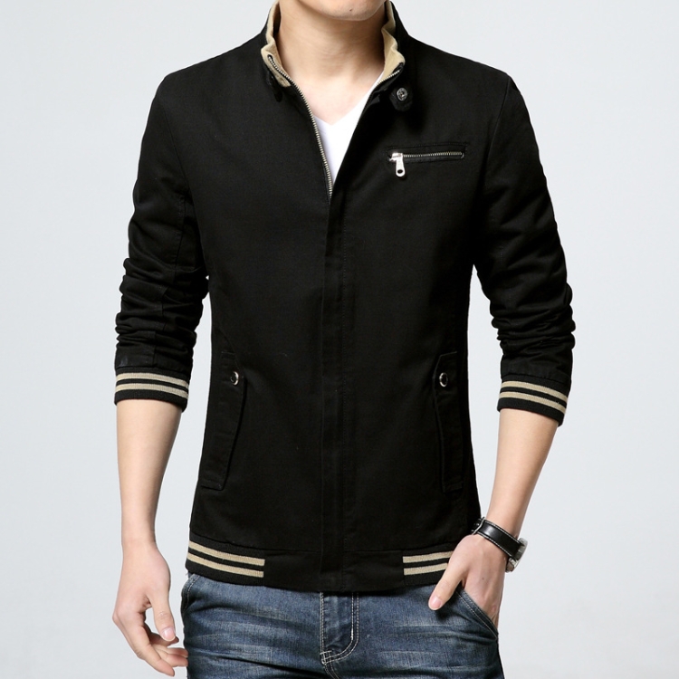 8803 Men Jacket Casual Coat, Size: M(Black)