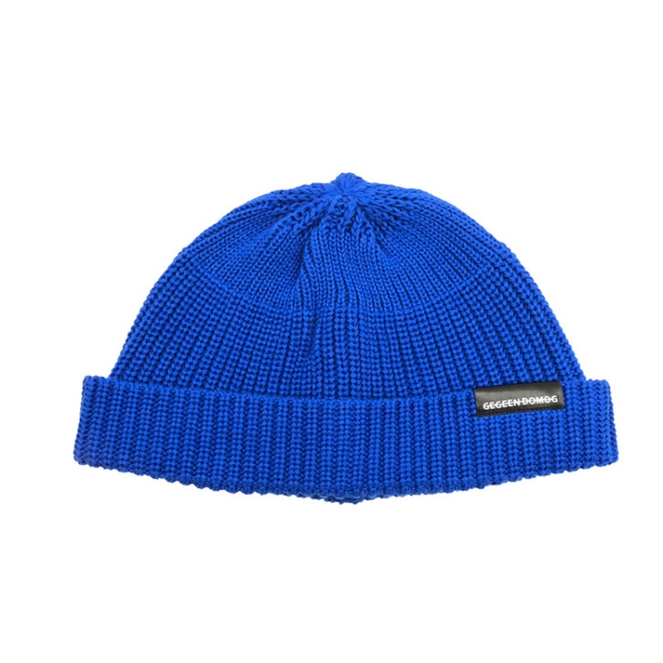 A21 Short Beanie Retro Hip Hop Knitted Cap, Size:One Size(Blue)