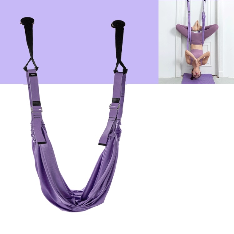 Air Split Leap Stretch Yoga Belt Inverted Stretch Splits Backbending Trainer Yoga Rope(Purple)