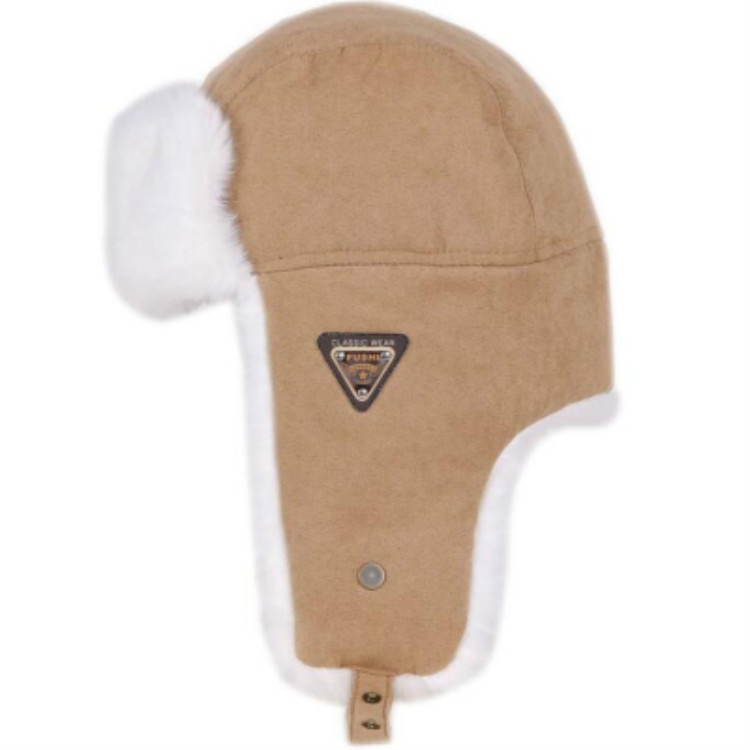 Autumn and Winter Outdoor Travel Windproof Warm Ear Protected Cap Flight Hats, Size:L（58-60cm）(Khaki)