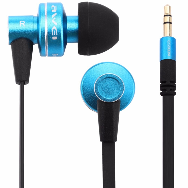 AWEI ES-900M 3.5mm In-Ear Stereo Wired Earphone for iPhone, Samsung, HTC, Sony and other Smartphones, PC, Game Machine(Blue)