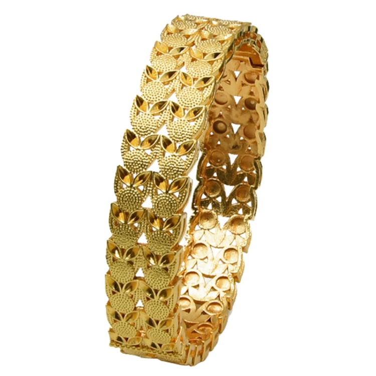 B-03 24K Gold Plated Bracelets Women Wedding Sand Gold Bracelet