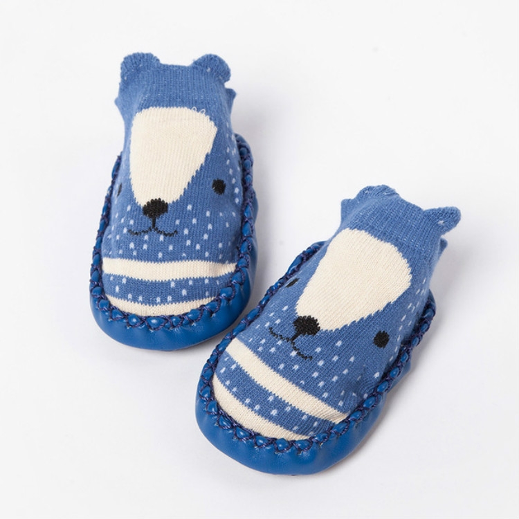 Baby Cartoon Cotton Non-slip Floor Toddler Socks, Size:13cm(Navy)