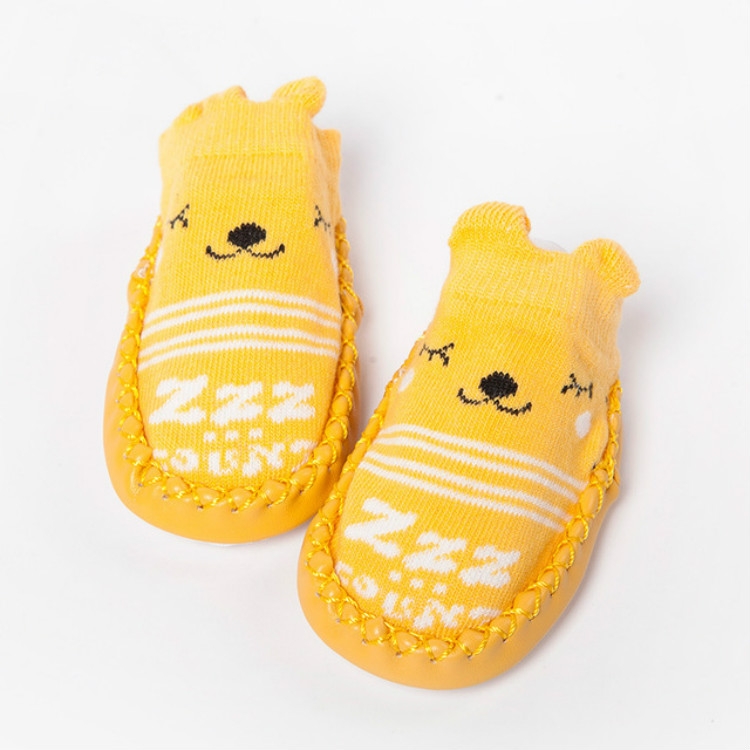 Baby Cartoon Cotton Non-slip Floor Toddler Socks, Size:13cm(Yellow)