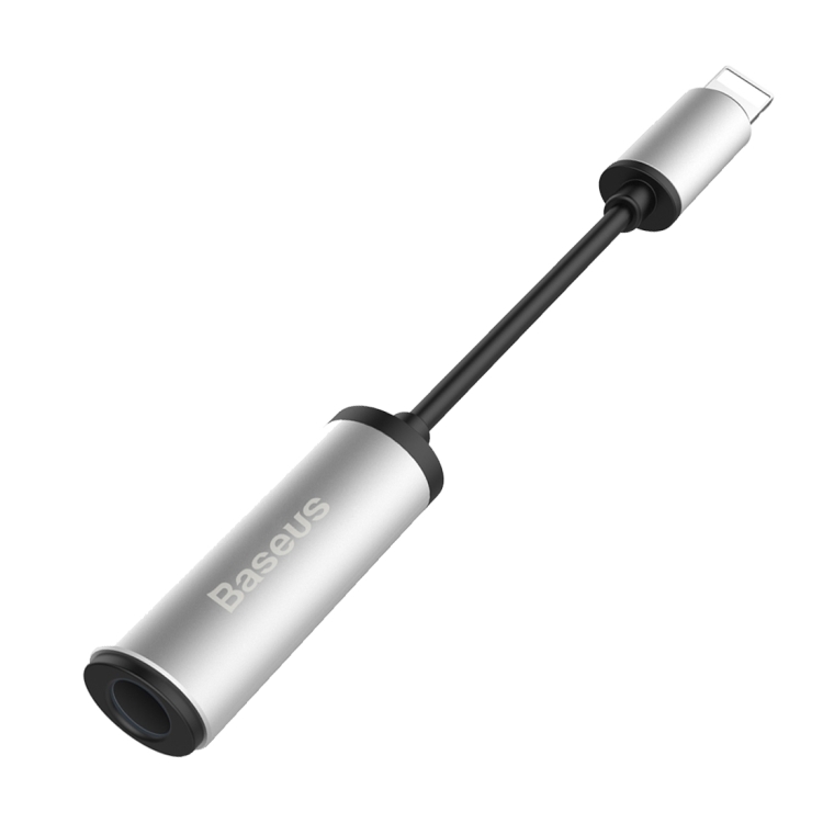 Baseus for iPhone 7 & 7 Plus Aluminium Alloy Material 8 Pin Male to 3.5mm Female Audio Adapter Cable, Not Support iOS 10.3.1 or Above Mobile Phones(Silver)