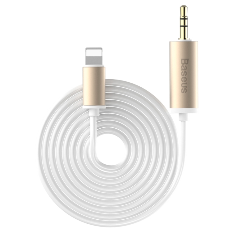 Baseus for iPhone 7 & 7 Plus Enjoy Series 2m 8 Pin Male to 3.5mm Male Audio Cable, Not Support iOS 10.3.1 or Above Mobile Phones(Gold)