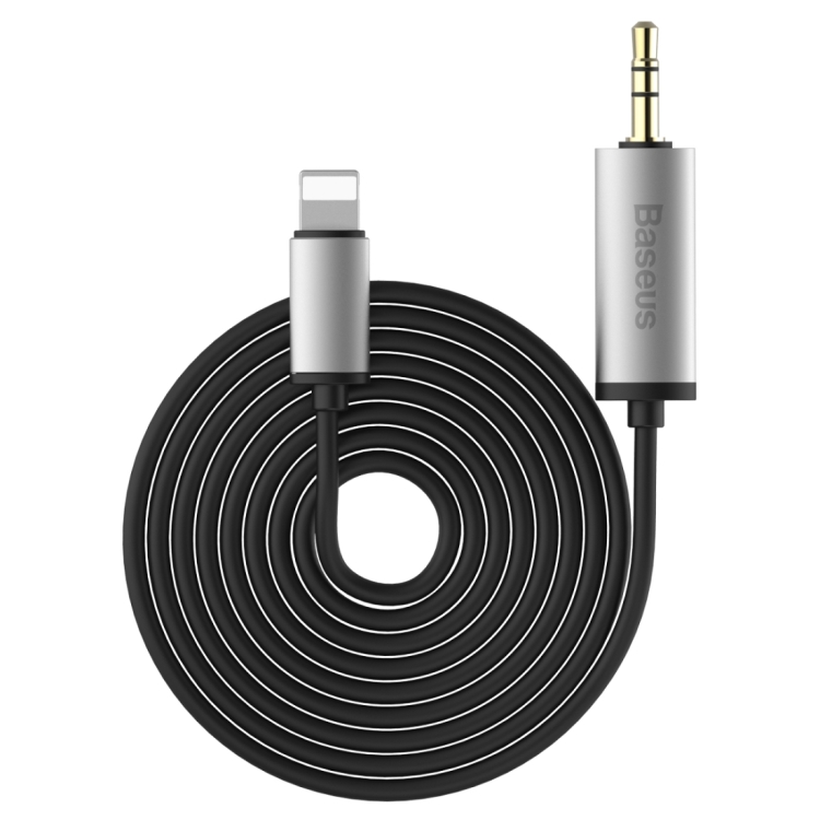 Baseus for iPhone 7 & 7 Plus Enjoy Series 2m 8 Pin Male to 3.5mm Male Audio Cable, Not Support iOS 10.3.1 or Above Mobile Phones(Silver)