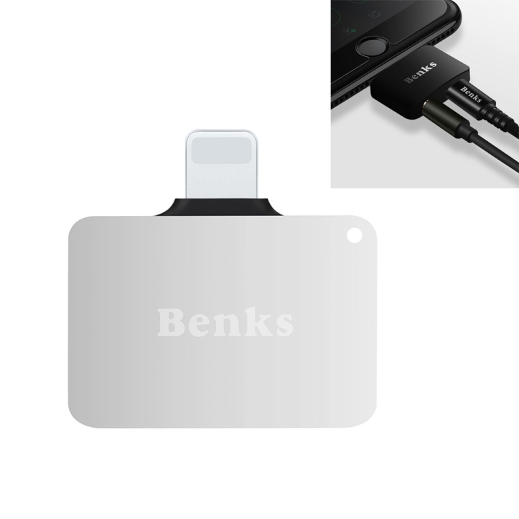 Benks U27 For iPhone 7 & 7 Plus 8 Pin Male to 8 Pin Female Charger & 8 Pin Female Audio Adapter, Support System Above iOS 10.9.2, below 10.3.2(contain 10.3.2) Mobile Phones(Silver)