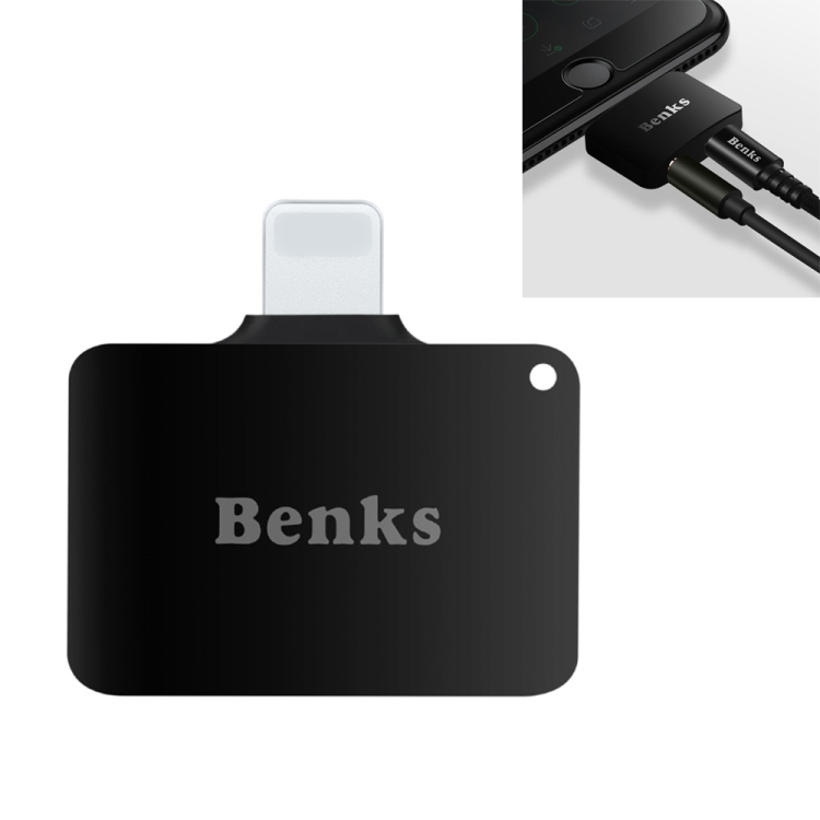 Benks U27 For iPhone 7 & 7 Plus 8 Pin Male to 8 Pin Female Charger & 8 Pin Female Audio Adapter, Support System Above iOS 9.2, below 10.3.2(contain 10.3.2) Mobile Phones(Black)