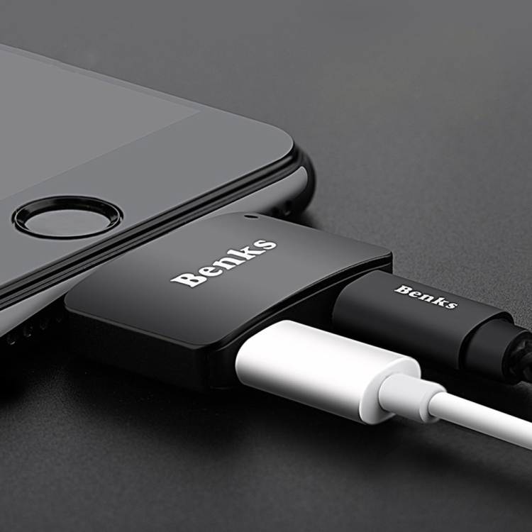 Benks U29 For iPhone 7 & 7 Plus 8 Pin Male to 8 Pin Female Charger & 8 Pin Female Audio Adapter, Support iOS 10.3 System(Black)