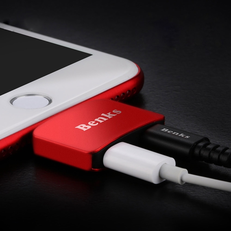 Benks U29 For iPhone 7 & 7 Plus 8 Pin Male to 8 Pin Female Charger & 8 Pin Female Audio Adapter, Support iOS 10.3 System(Red)