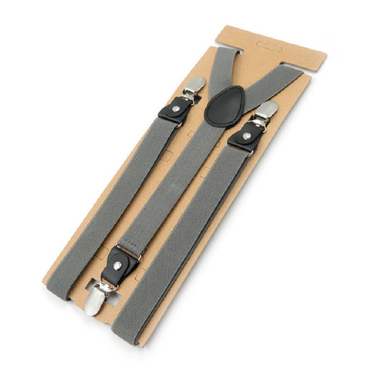 Bib Pants Anti-drop Clips Y Shape Shoulder Strap Clip for Men / Women(Dark Gray)
