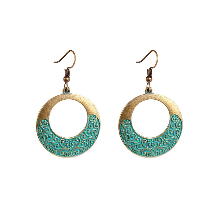 Bohemian Turquoise Natural Stone Sweater Vintage Pendant, Model: E1911-14