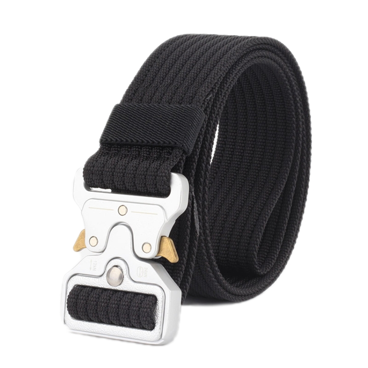 Braided Nylon Belt With Quick Release Buckle(Black)